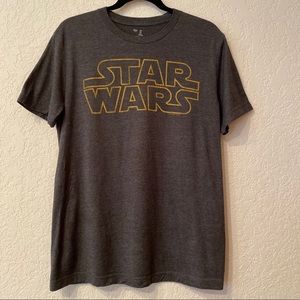 Star Wars Logo Gray Graphic Shirt